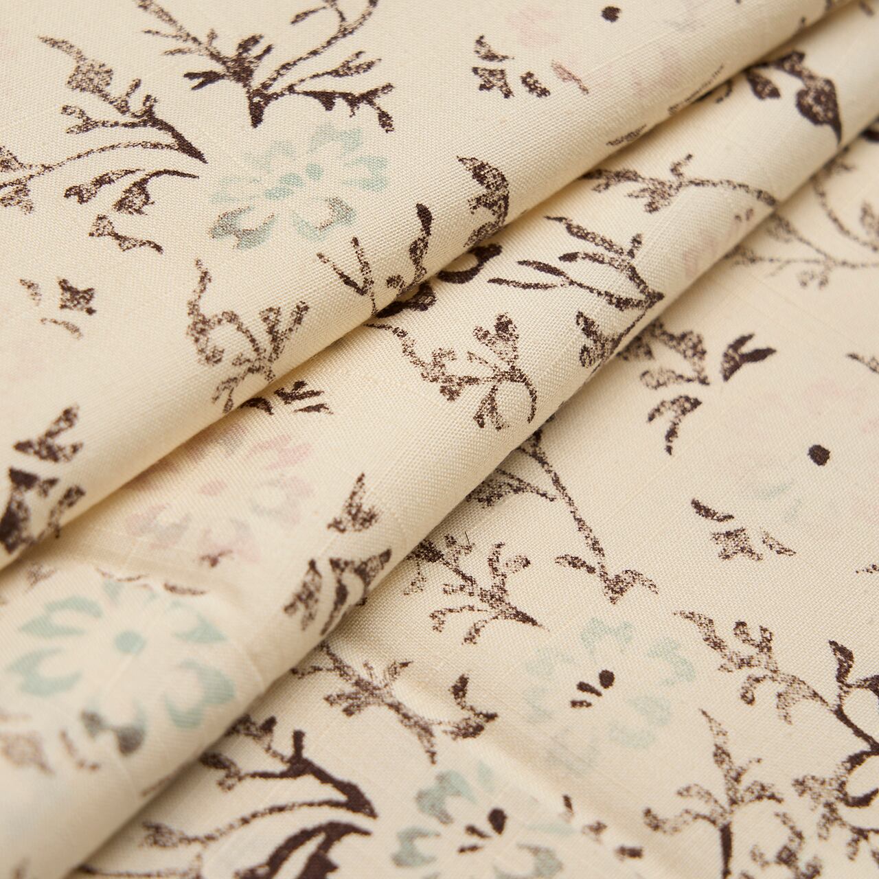 木版更紗 花唐草模様小紋 袷着物【中古】 | かわの屋