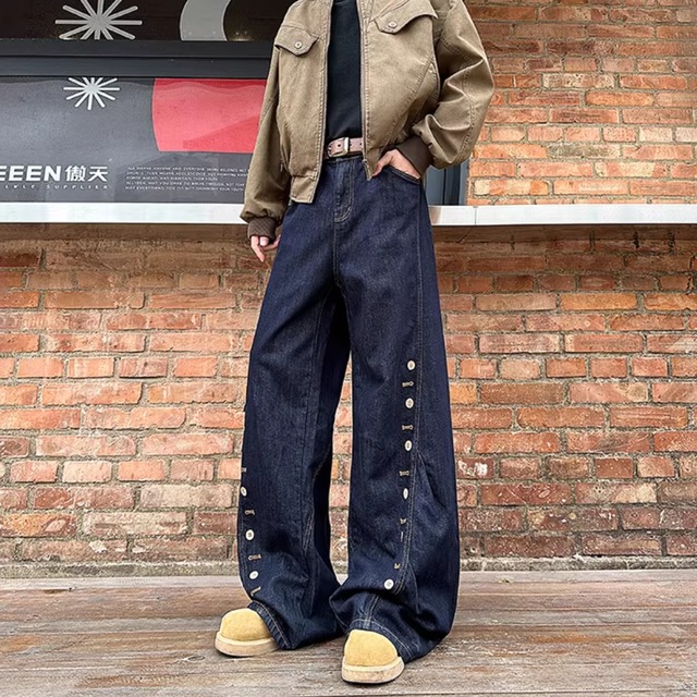 Multi-Button Curved Denim（LMU0258）