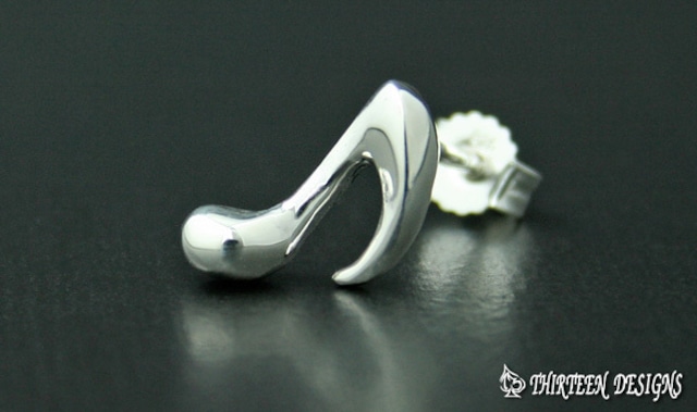 THIRTEENDESIGNS サーティーンデザインズ KE-16 HOOP BONE & TINY HEART PIERCE