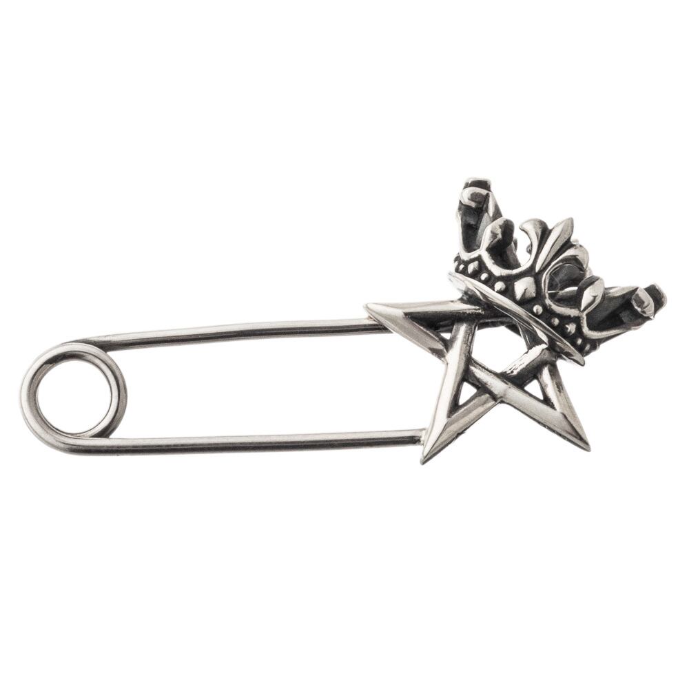 王冠五芒星セーフティピン AKEX0001 Crown pentagram safety pin
