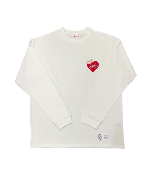 AW Long Tee  Heart Logo White