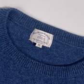 カシミヤ100% The Basic Clothing ベーシッククロージング 1869 TRADITIONAL ニット セーター M /ブルー系 メンズ