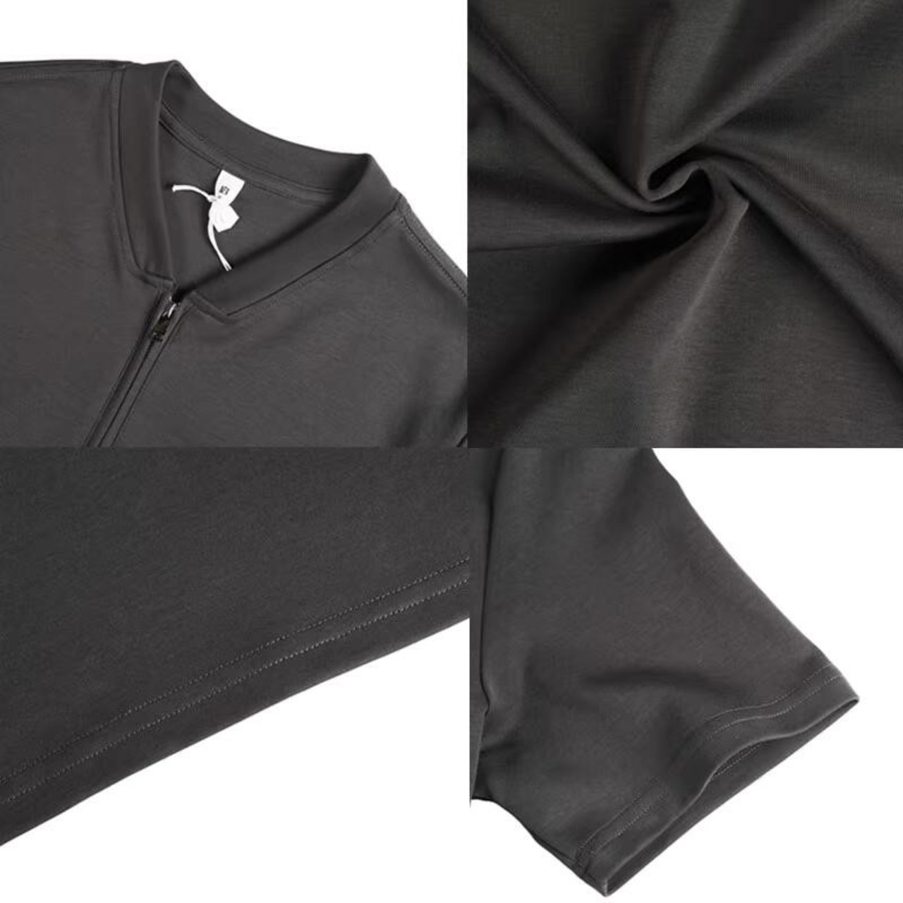 short sleeve zipper polo T-shirt 00283