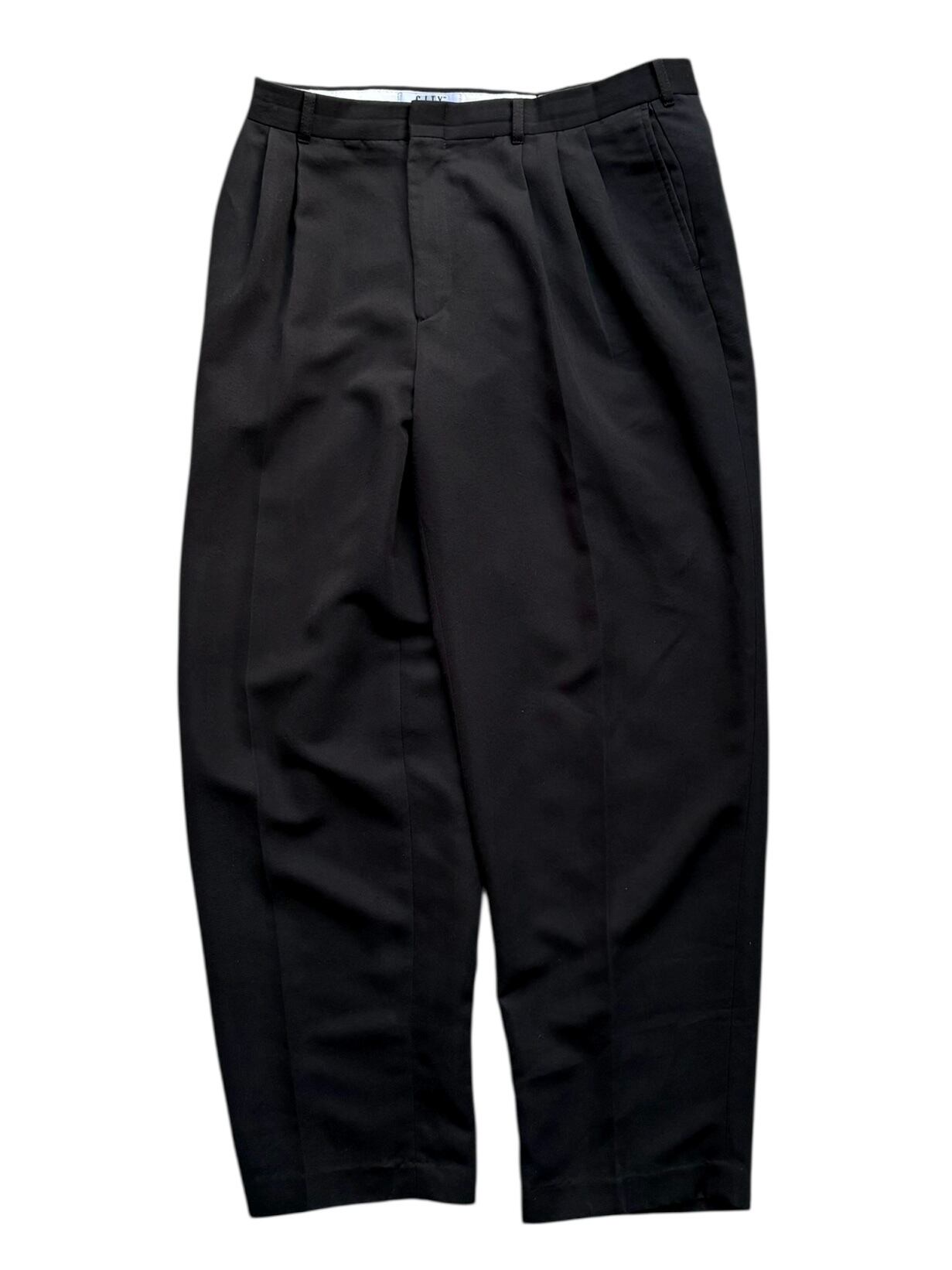 90's “CITY STREETS” 3tuck Rayon Slacks | FRISKY 古着屋 中目黒