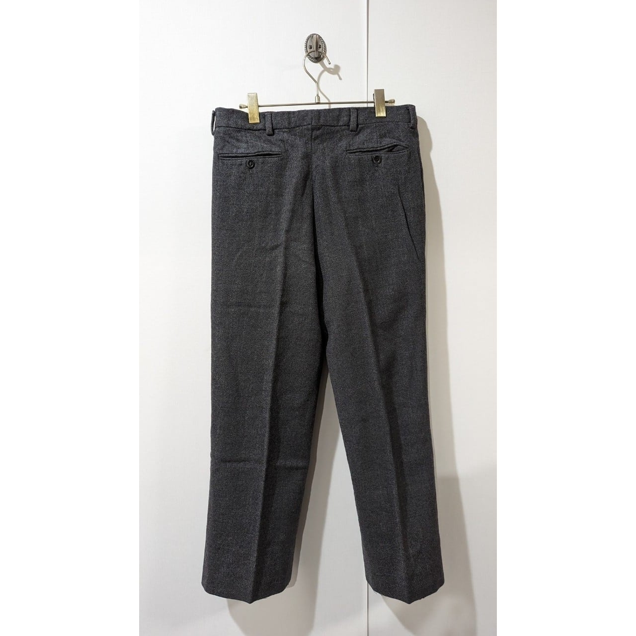 ユーロスラックス 古着 イタリア ウール グレー チャコール パンツ