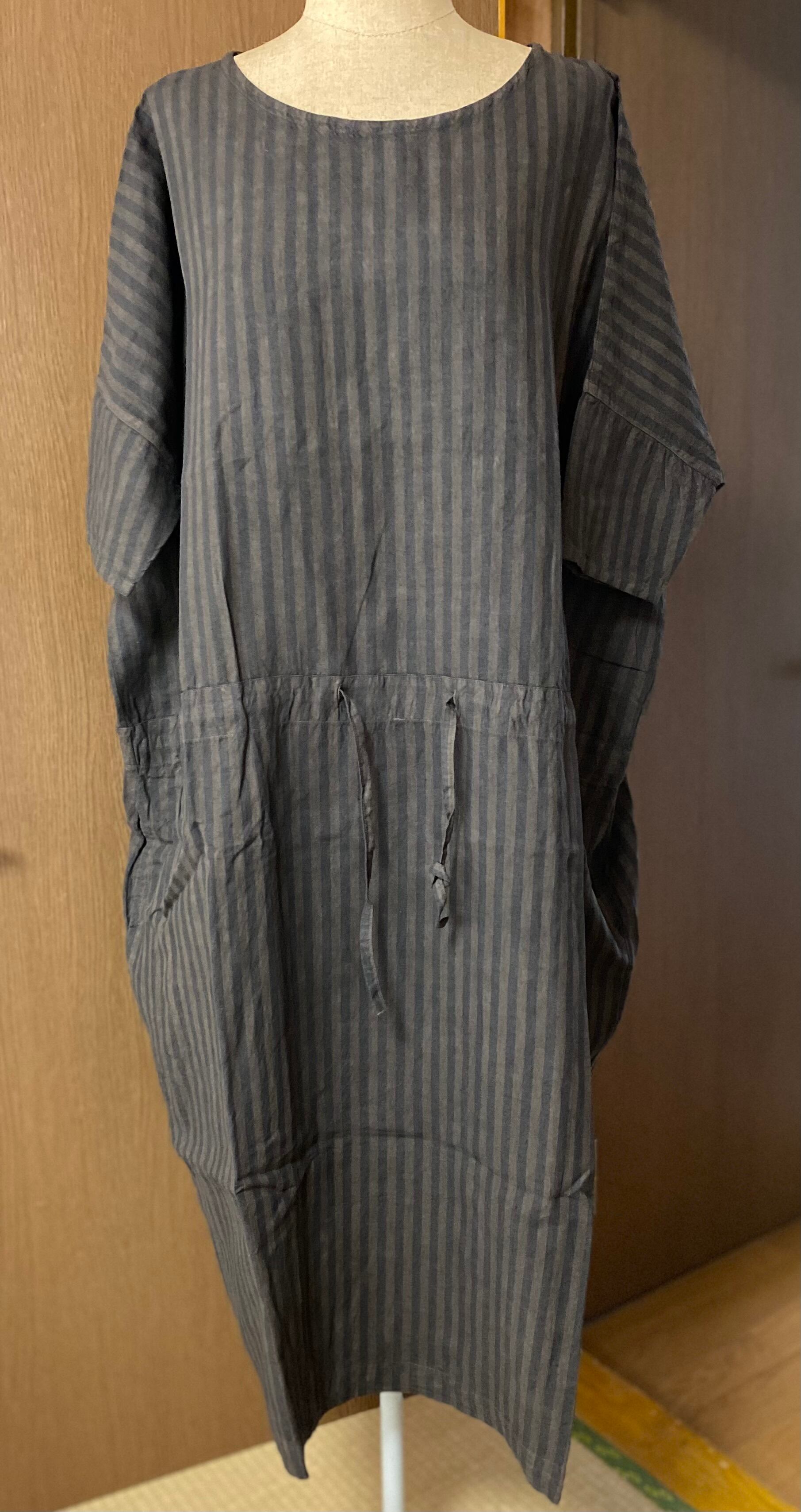 国産泥染リネン100% ワンピース 服作り40年の田舎町仕立屋 C99500955 -