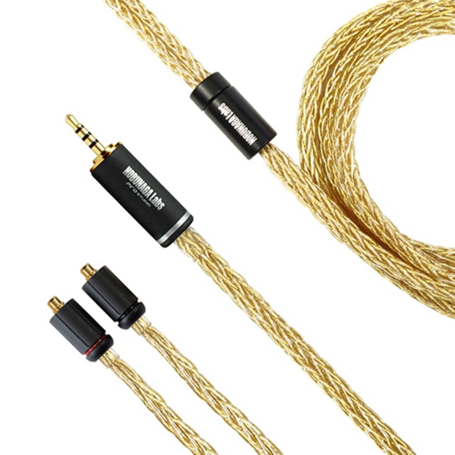 【美品中古品】胡蝶 極（こちょう きわみ）： NOBUNAGA Labs SUPREME :: 2.5mm4極バランス対応 MMCXリケーブル　4Ｎ純銀線金メッキ16芯モデル