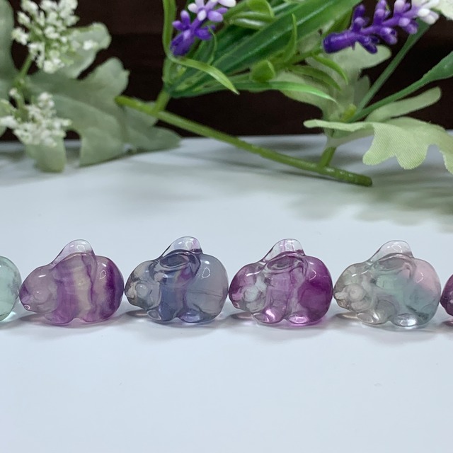 ｰ在庫セールｰ大家族うさちゃん･フローライトうさぎ