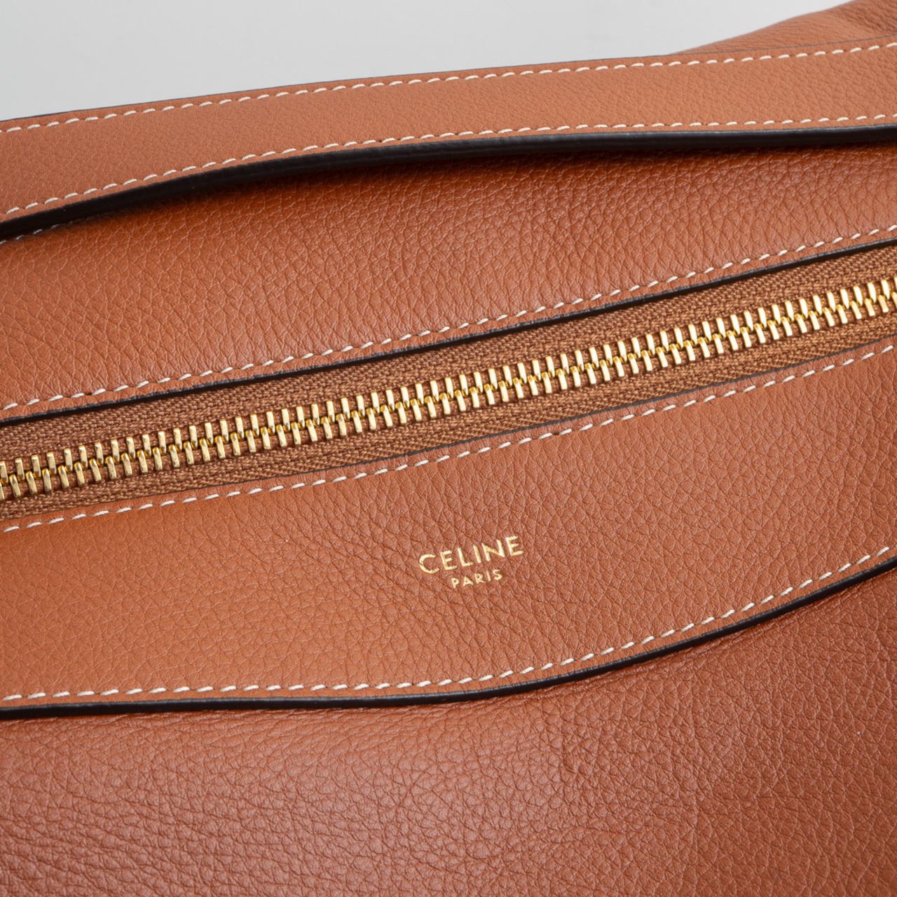 セリーヌ ラージ ロミー ショルダーバッグ ブラウン レザー