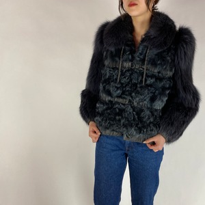 ◾︎80s vintage lamb × fox fur blouson from Italy◾︎