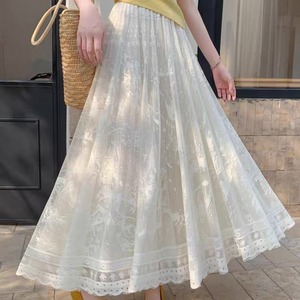 【送料無料】 ロングスカート 2色 リバーシブル マキシ丈 フレア Aライン 伸縮性 ウエストゴム 薄手 レース プリーツ かわいい 大人可愛い きれいめ シンプル カジュアル 大人 上品 おしゃれ お洒落 レトロ こなれ感 コンサバ系 ラフ 抜け感 レディライク ガーリー フェミニン 夏 30代 40代 レディース 女性用 ママ服 デート お出かけ お呼ばれ 休日 アウトドア お茶会 女子会 授業参観 誕生日会 着回し 普段使い ファッション コーデ スタイル 楽ちん 美脚 脚長 定番 着痩せ 垢抜け