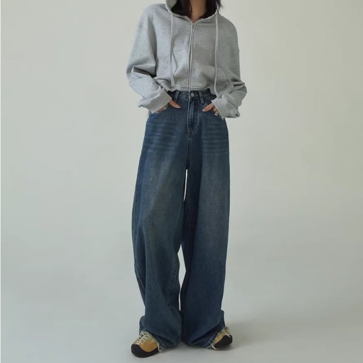 カットオフワイドデニムパンツ 1color APA0027