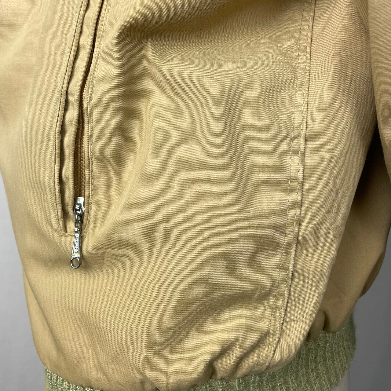 70〜80's sears ダービージャケット L ベージュTALONジップ SEARS シアーズ OUTERWEAR 70〜80年代 ダービージャケット スイング