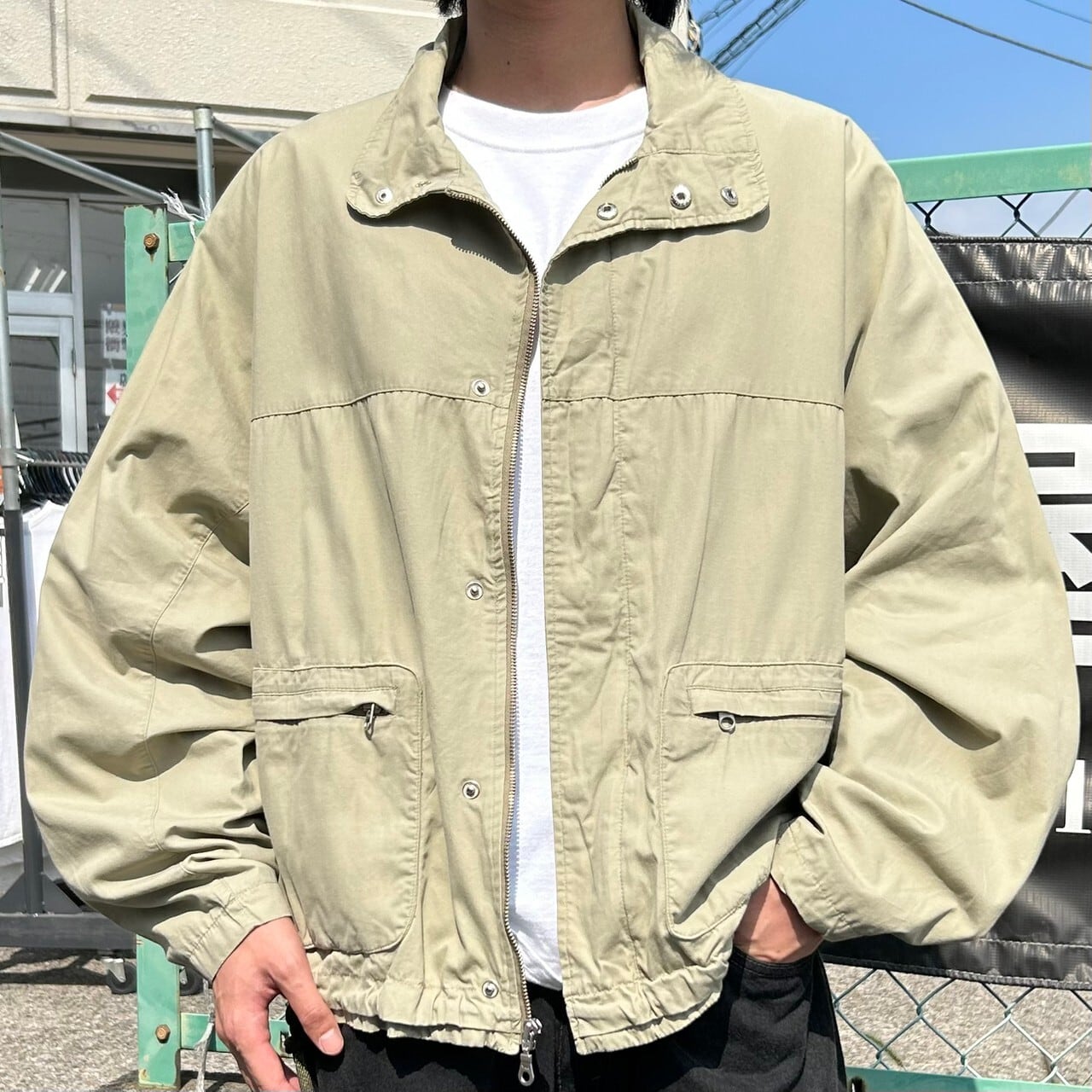 80s-90s OLD GAP ダービージャケット ハイネック ブルゾン L 古着 古着 ...