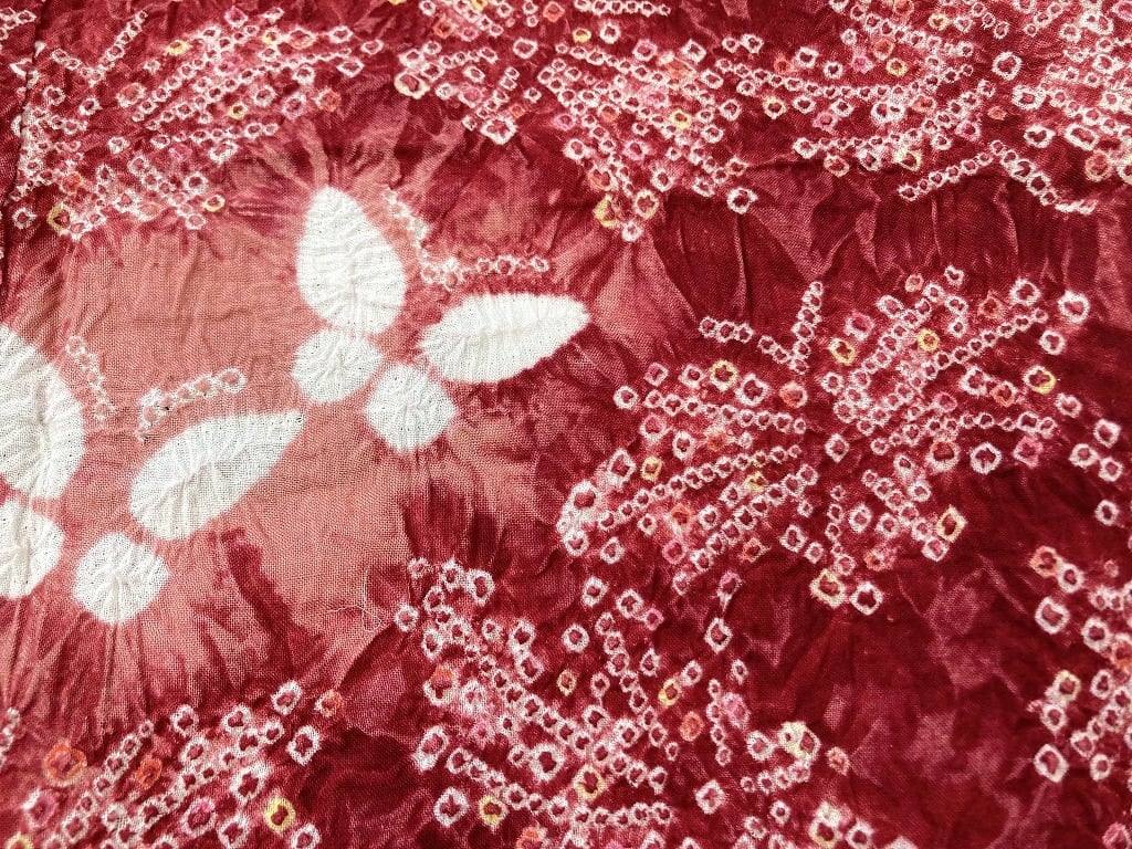 浴衣 有松絞り ピンクと紅色の蝶 - plastmix.pl