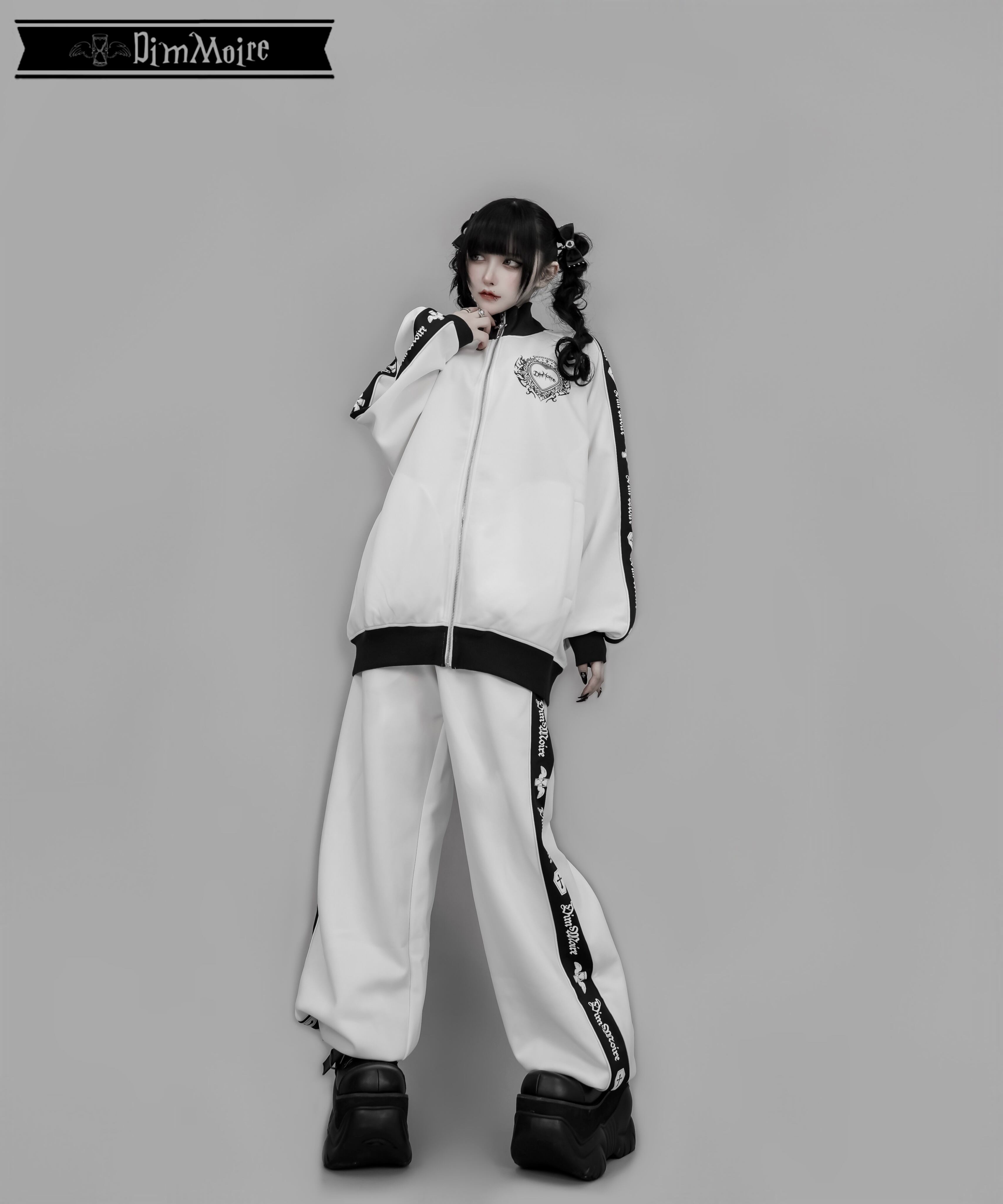 ロゴプリントジャージトップス【White】 | DimMoire