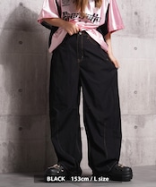 ◆ナイロンワッシャー バレルレッグパンツ◆tr-2700523