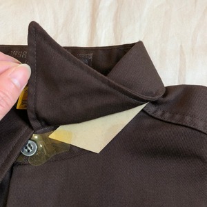70's brown work shirts -deadstock-