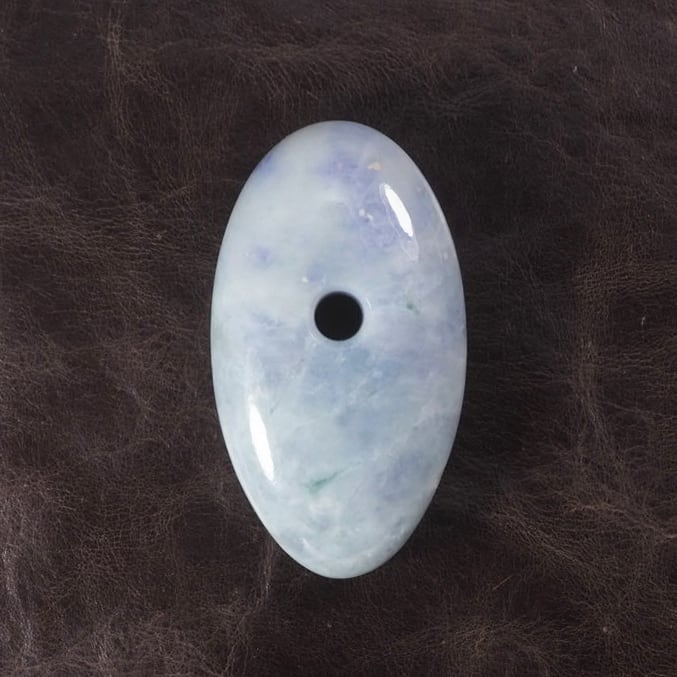 糸魚川翡翠 大珠 希少色！青緑翡翠 53mm Blue-green jadeite Taishu
