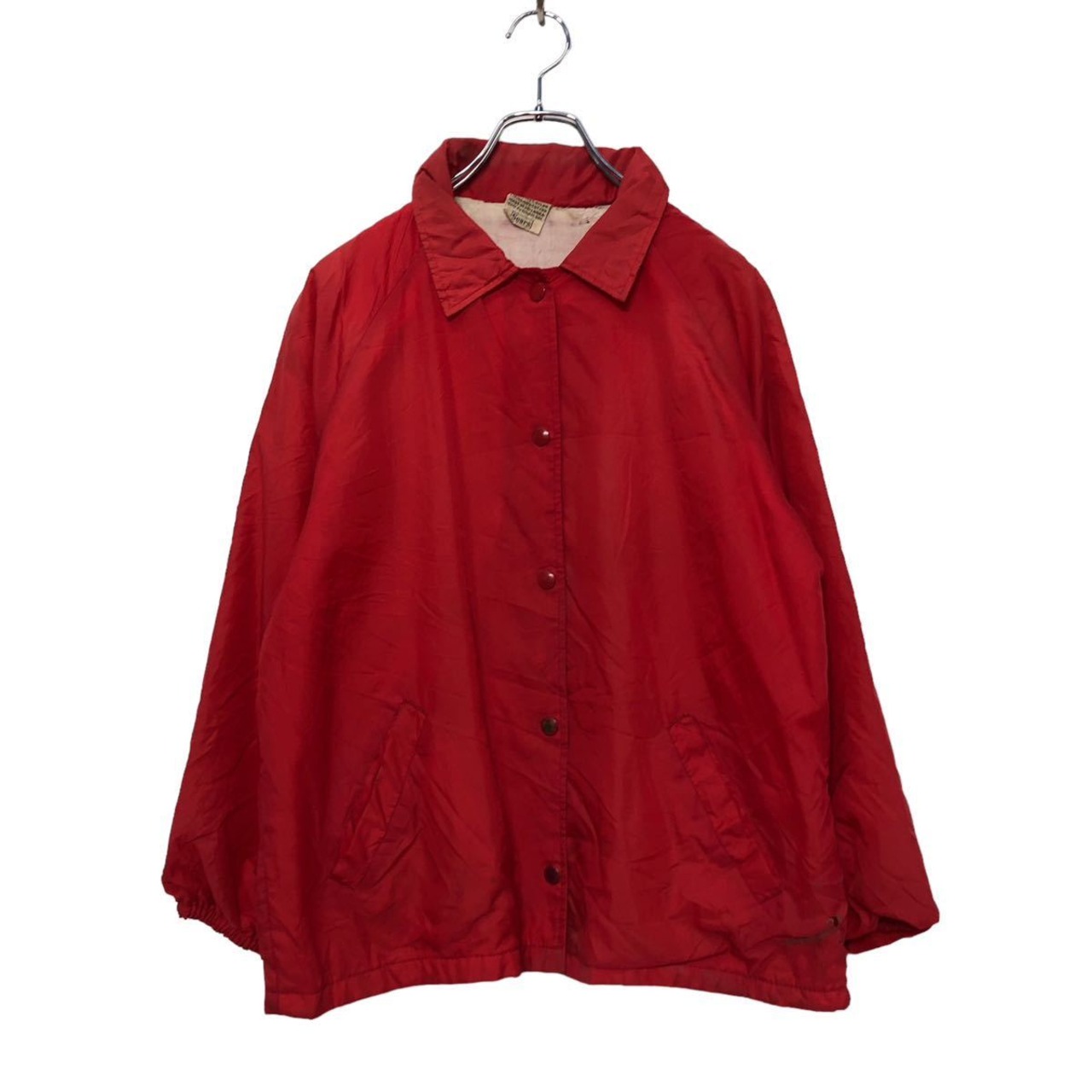 Sears ナイロン コーチジャケット 16 1/2 XL〜 レディース レッド 