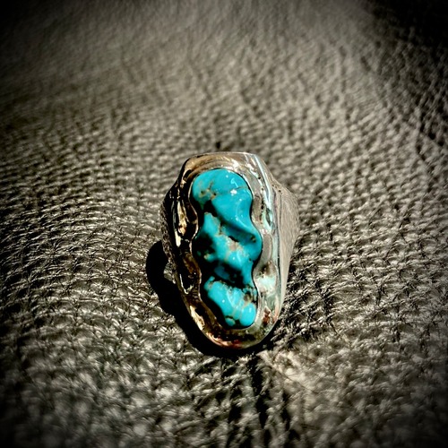 WHEELWORKS ホイールワークス Kingman Turquoise　Ring  キングマンターコイズターコイズ フェザーペンダント インディアンジュエリー