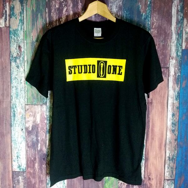 STUDIO ONE 半袖黒色 Tシャツ 選べる6サイズ S,M,L,XL,XXL,XXXL 送料