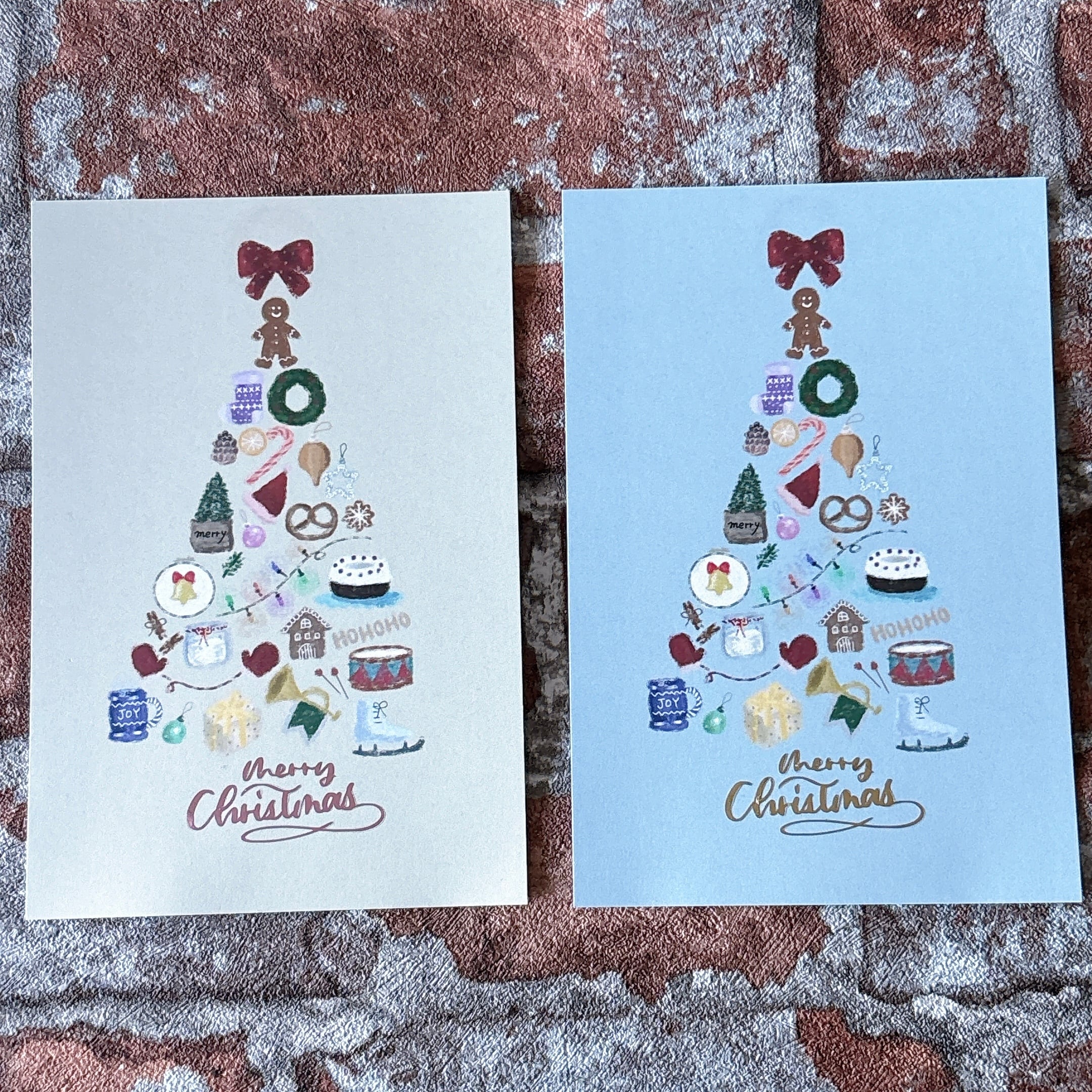 【数量限定】クリスマスポストカード　キラキラホイル加工