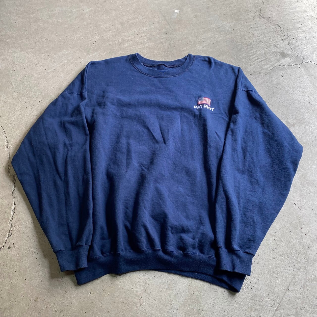 ヴィンテージシシュウジャケット 90s vintage champion 星条旗 ネイビー XL
