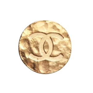 【VINTAGE CHANEL BUTTON】ゴールド凸凹ココマーク ボタン 20mm C-26025
