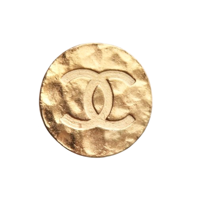 【VINTAGE CHANEL BUTTON】ゴールド凸凹ココマーク ボタン 20mm C-26025