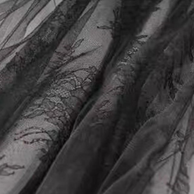 Sheer lace tulle skirt C1437