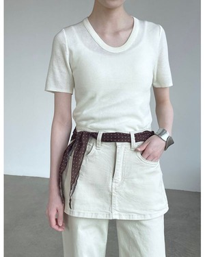 Uneck Halfsleeve Knit