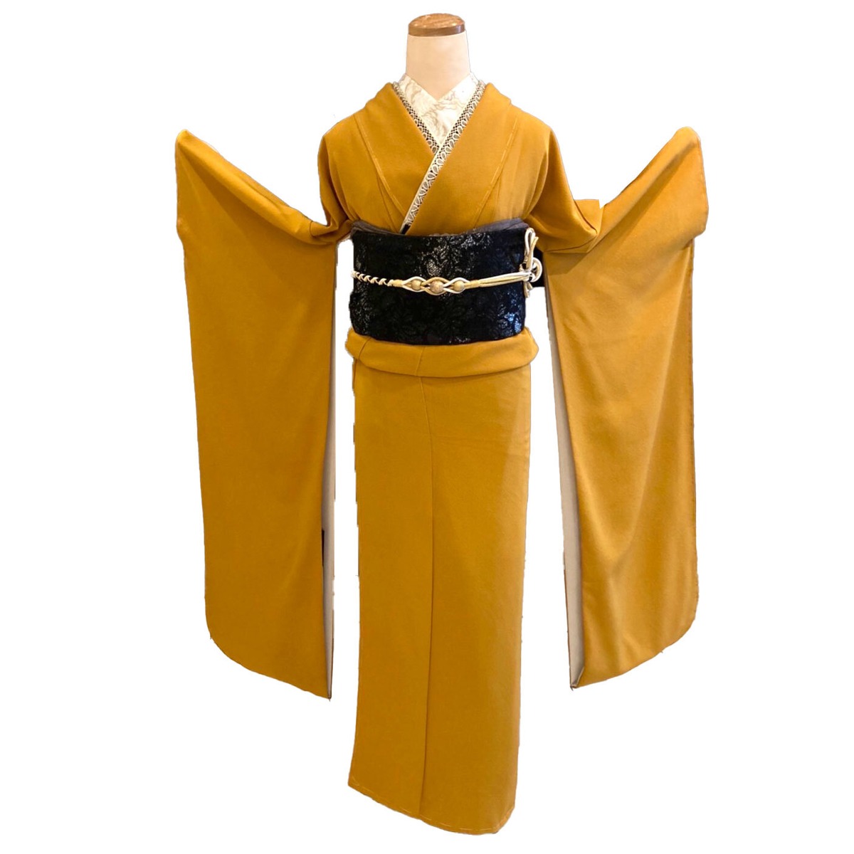 色無地フルセット着物正絹黄色系g1上 【公式通販】