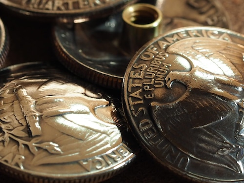 受注生産品《Old coin USA1965～》クォーターダラー【 25セントコイン】コインコンチョネジ式