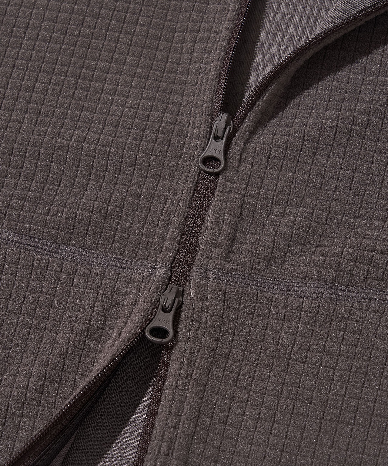 THERMOSQUARE FLEECE ZIP HOODIE_GRAISH PURPLE