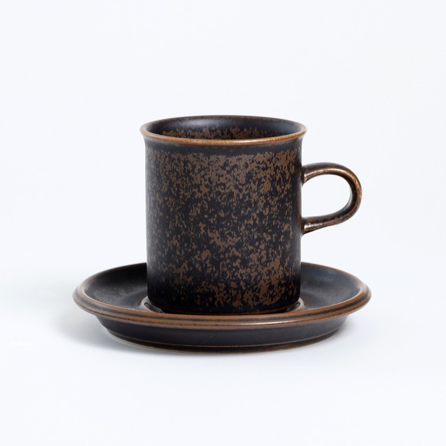 ARABIA アラビア Ruska ルスカ 70mm コーヒーカップ＆ソーサー - 83 北欧ヴィンテージ