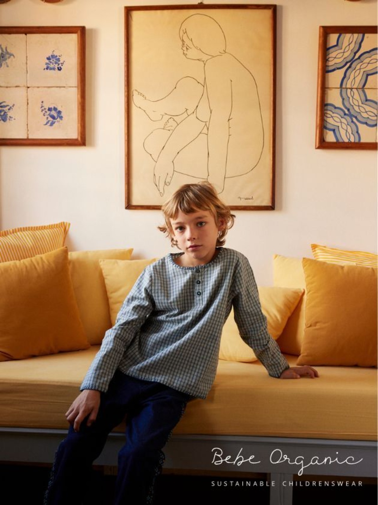 ＜BEBE ORGANIC＞エンブロイダリー ストレートデニムパンツ Tate Pants - 11