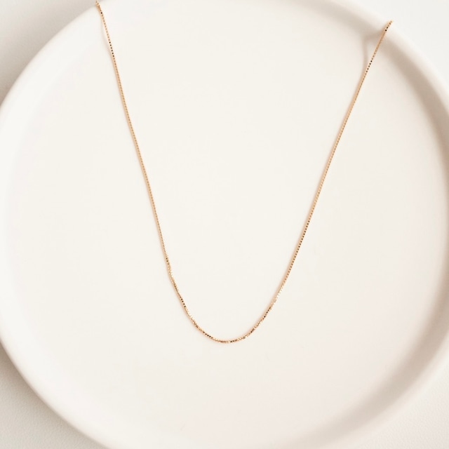【18K シンプルチェーンネックレス】