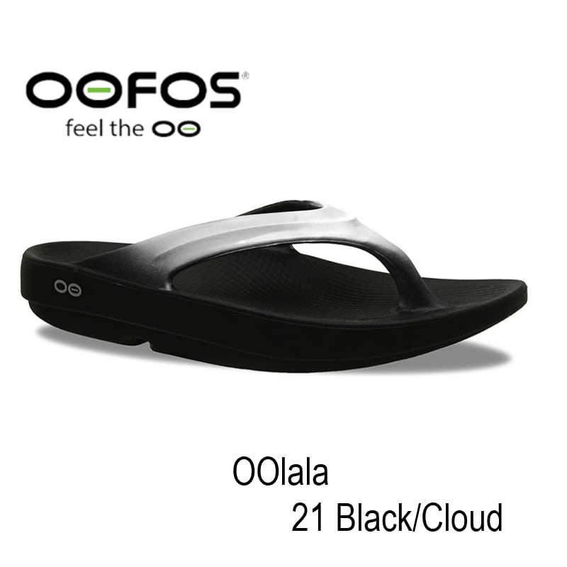 OOFOS ウーフォス リカバリーサンダル OOlala - 21 Black/Cloud ...