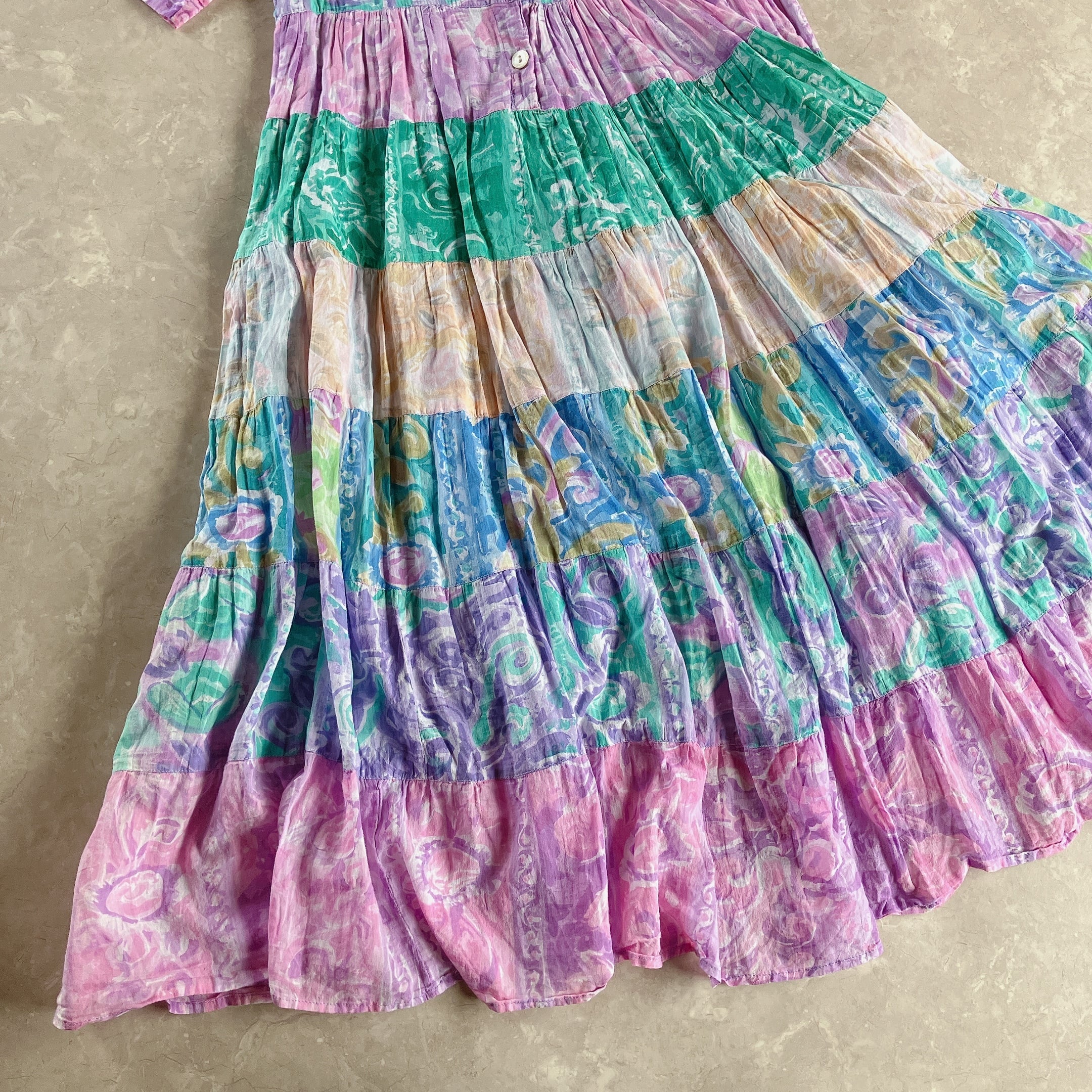 used レトロ インド綿 ワンピース 古着 ヴィンテージ vintage | 古着屋mojo 