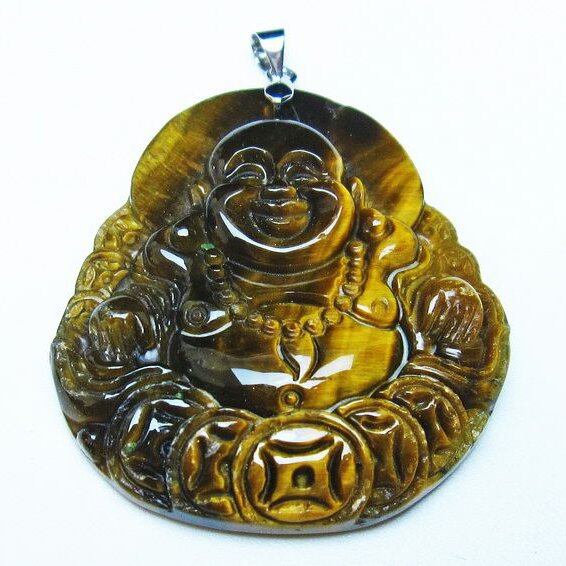 イエロータイガーアイ ペンダント 布袋様 タイガーアイ 一点物 メール便可 [M便 1/20] 112-11485