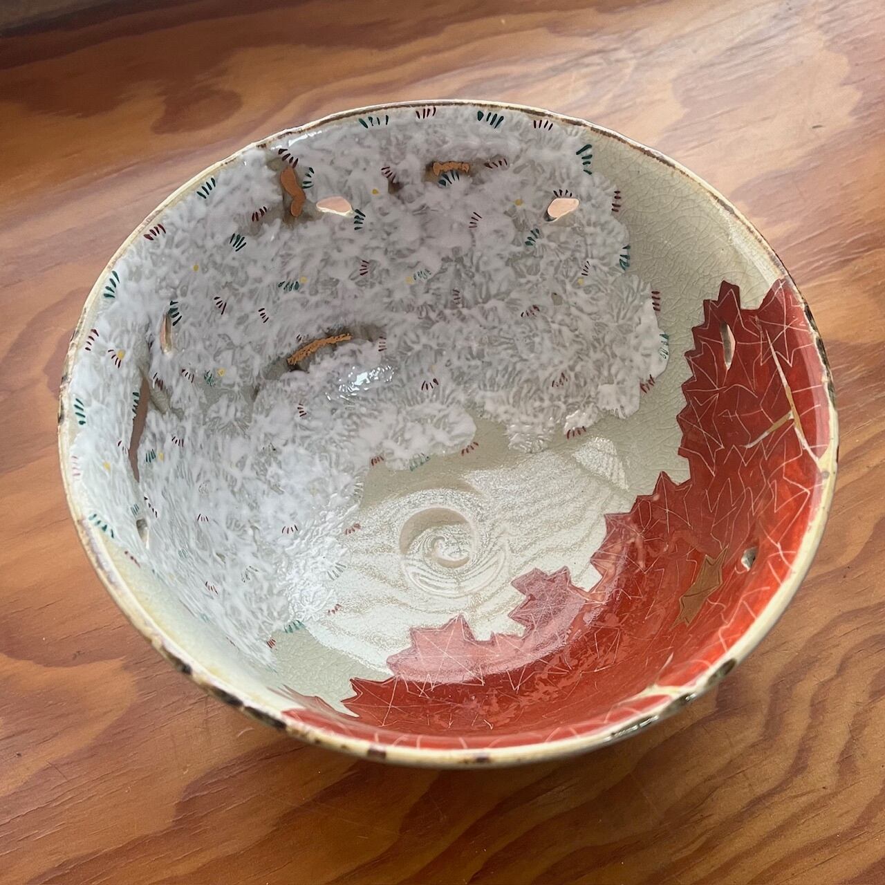 紅葉と桜 ― 雲錦意匠 菓子器（昭和期） | 古美術 希 のぞみ 美術
