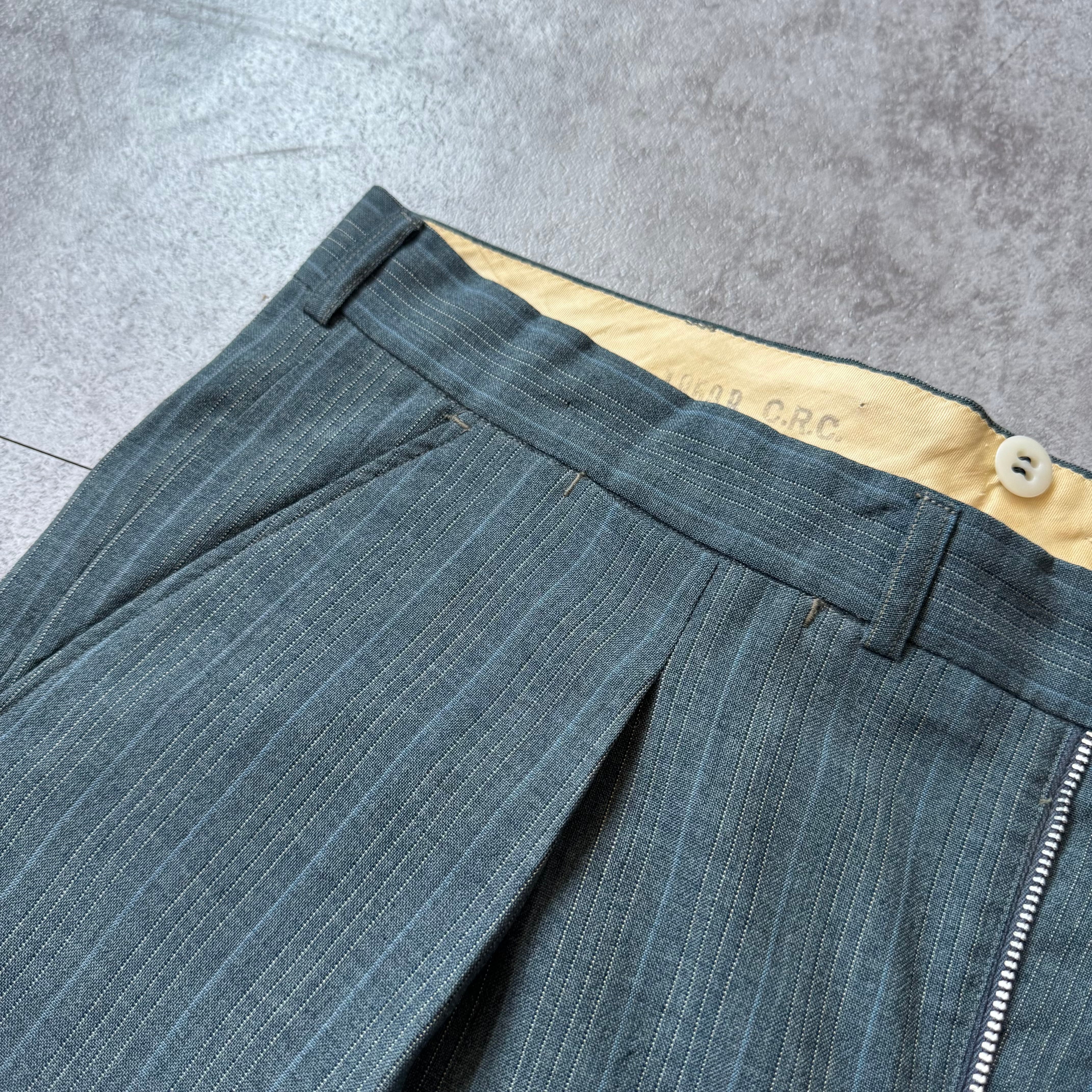 1950's US Vintage Stripe Tuck Slacks / 50年代 アメリカンビンテージ