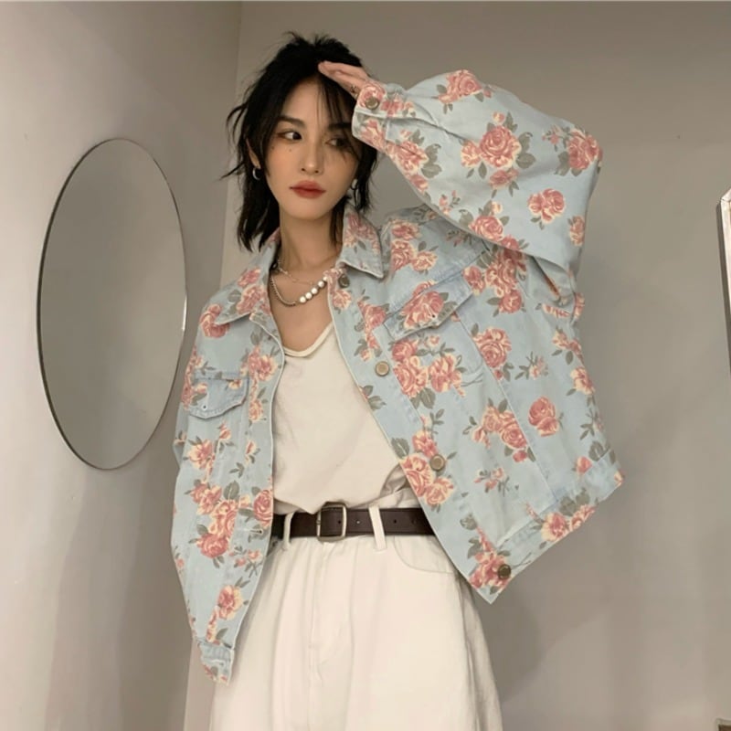 薄手アウター♡花柄♡90〜100cm ジャケット