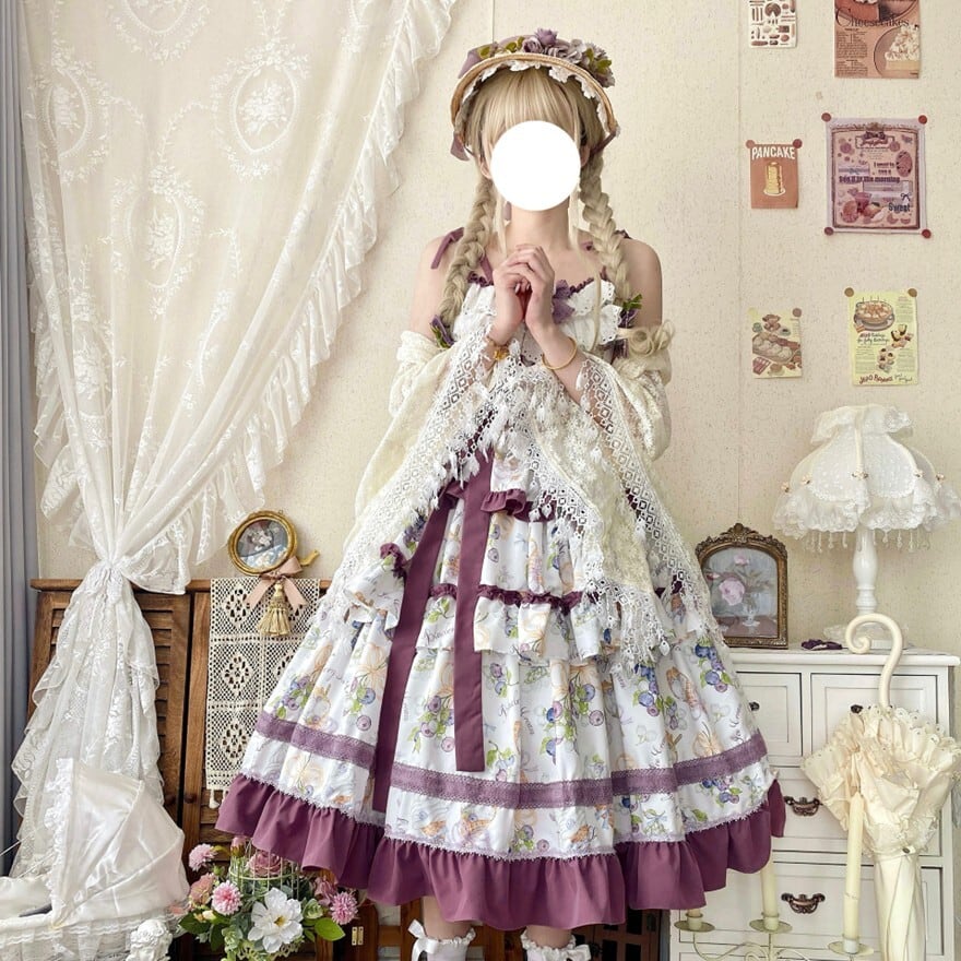 SEASONZ ショール 花柄 タッセル 中華ロリィタ ファッション小物