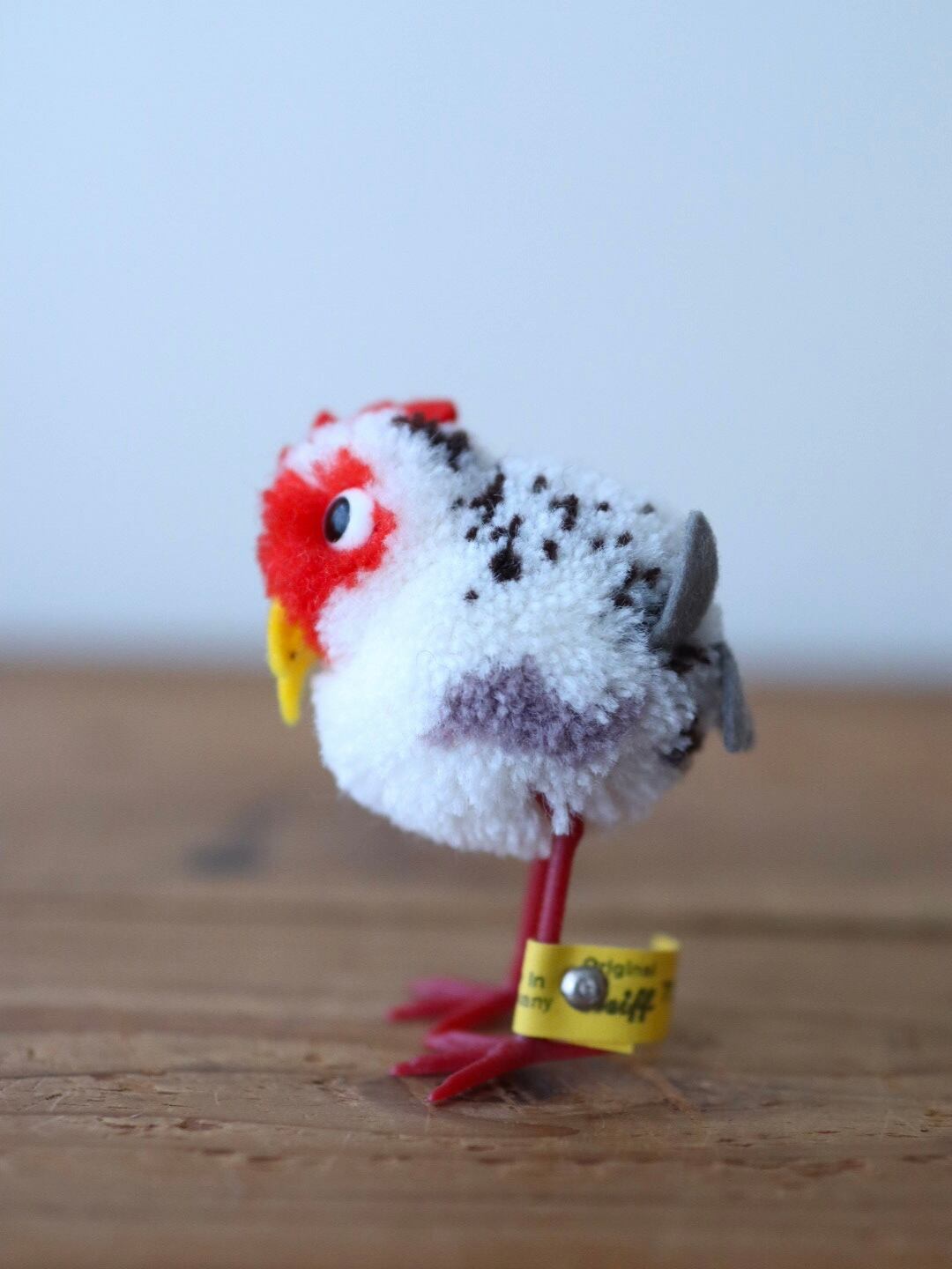 シュタイフ ポンポン バード ニワトリ Steiff Woolen Hen 8㎝ ヴィンテージ シュタイフ にわとり