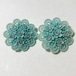 Vintage Celluloid Floral Earrings (Sax Blue)