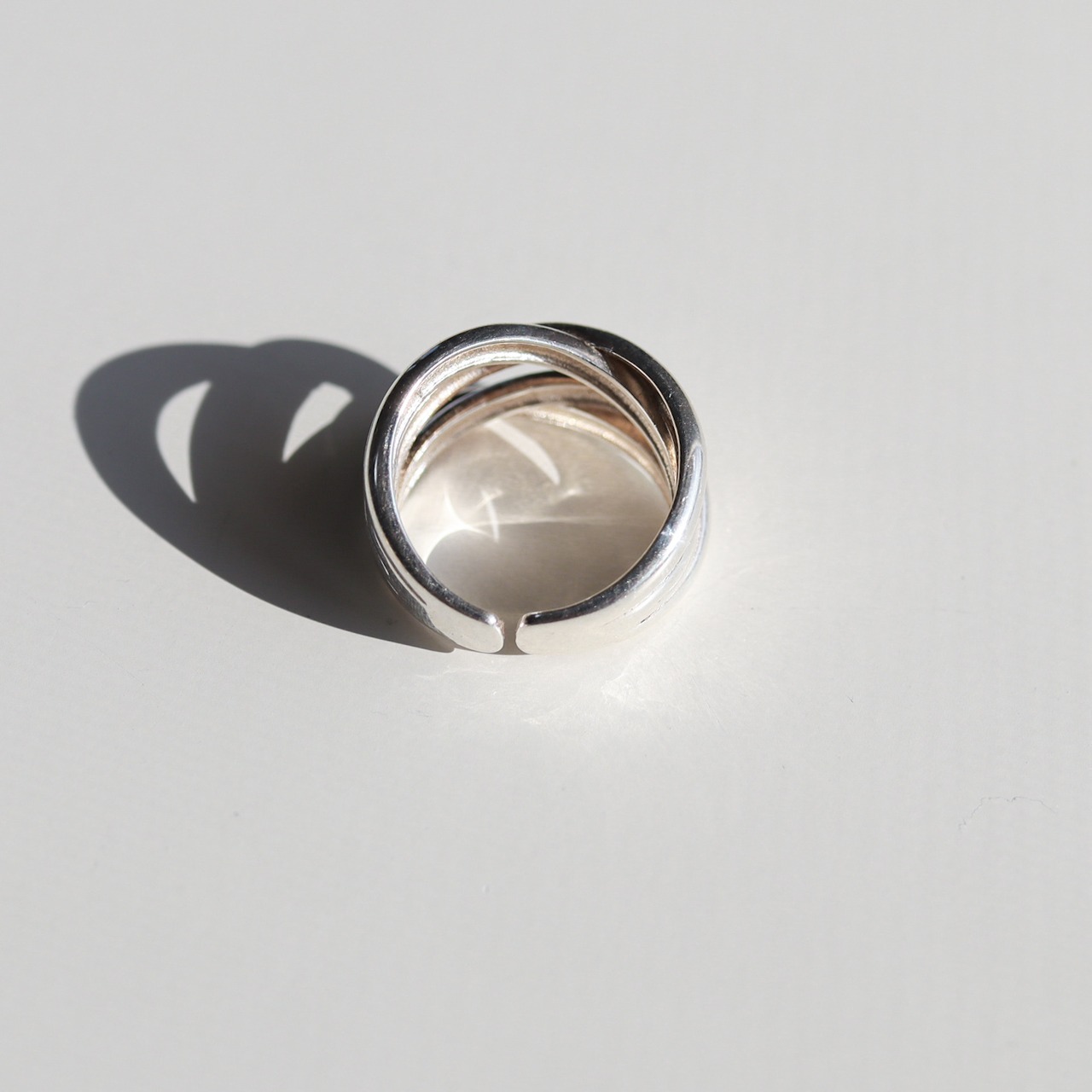 silver925 layered ring