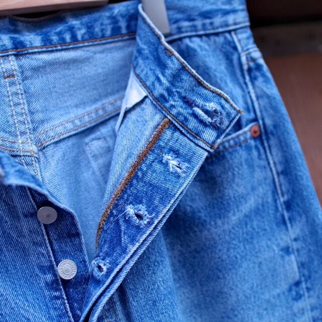 1990s Levi's 501 Damaged Denim Pants Made in USA / 90年代