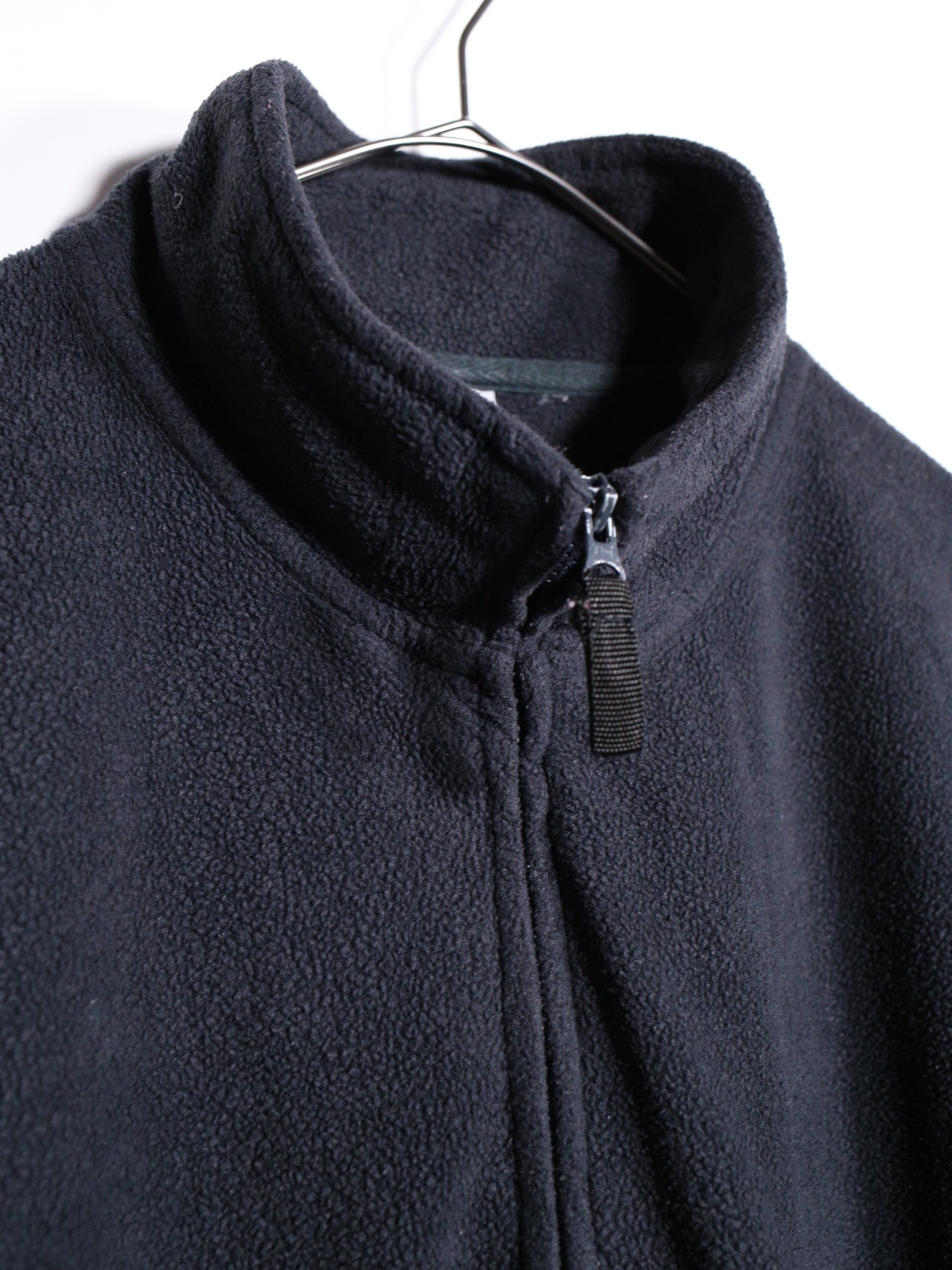 "KING SIZE" black fleece over silhouette jacket - 8